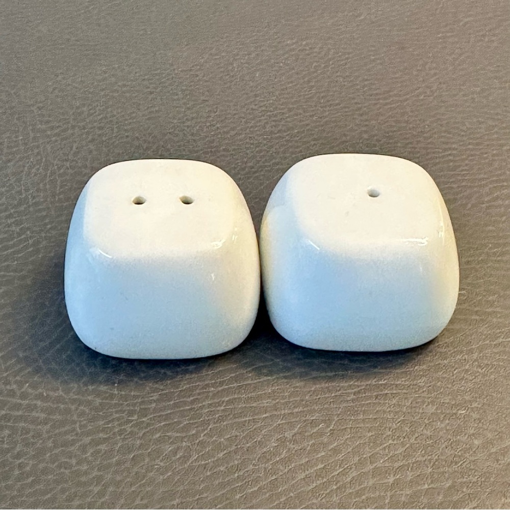 White Ceramic Salt and Pepper Shakers